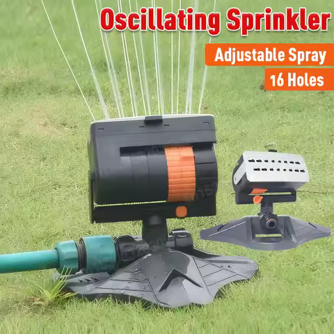 Lawn Sprinkler Garden Sprinkler Automatic 180° Rotation Adjustable Large Area Yard Sprinkler System