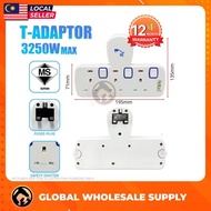 GLOBAL PRO Sirim T Adaptor Wall Extension Soket Plug Adapter Extension Plug Extension Cord Universa