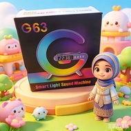 Lampu Smart G63 4 dalam 1 - Speaker Bluetooth, Wireless Charger, Jam Digital & Lampu RGB