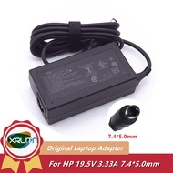 19.5V 3.33A 65W 7.4*5.0mm Original Genuine Laptop AC Adapter Charger for HP Elitebook 820 840 G1 G2 TPN-LA17 Power Supply