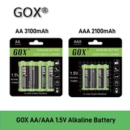 GOX 1.5V AA 3100mAh and AAA 2100mAh Alkaline Battery