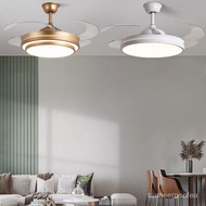 New🍊Invisible Fan Lamp42Inch Ceiling Fan Household Living Room Dining Room Bedroom Ceiling with Fan Chandelier Integrate