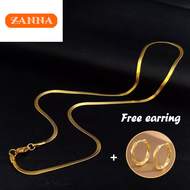 emas 916 original gold Snake bone necklace