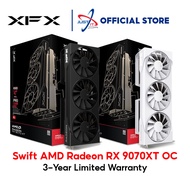 XFX AMD RADEON SWIFT RX 9070 XT OC 16GB DDR6 GRAPHICS CARD BLACK / WHITE ( RX-97TSWF3B9 / RX-97TSWF3