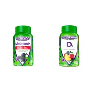 Extra Strength Melatonin Gummy Vitamins, 5mg, 120 ct Gummies & Vitamin D3 Gummy Vitamins for Bone an