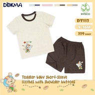 Dokma DT113 Short-Sleeved Shirt Set Children Bamboo Fiber Cloth (6-9M 9-12M 12-18M 18-24M 24-36M)