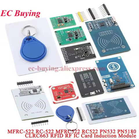 MFRC-522 RC-522 MFRC522 RC522 PN532 V3 PN5180 CLRC663 RFID RF IC Wireless Module For Arduino KEY Wri