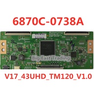 6870C-0738A 1pc TCON Board V17_43UHD_TM120_V1.0 6870C-0738A TV T-CON Logic Board for 43inch 49inch 5