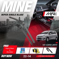 Wiper Frameless Single Blade MAZDA VX1 1 Pasang (FREE BONUS)
