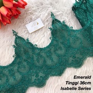 🔥BORDERLACE TINGGI EMERALD/HIJAU TERMURAH🔥 SIAP SEQUIN SESUAI UNTUK NIKAH TUNANG VEIL DRESS BAJU KUR