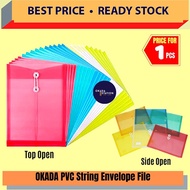 F4 PVC String File / DOCUMENT HOLDER / Fail Tali / Envelope File / Fail A4 / A4 File /