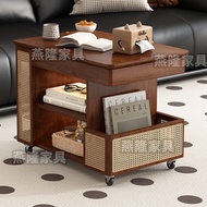 Solid Wood Mobile Belt Wheel Lifting Coffee Table, Bus, Small Apartment, Home Living Room, Sofa, Sid