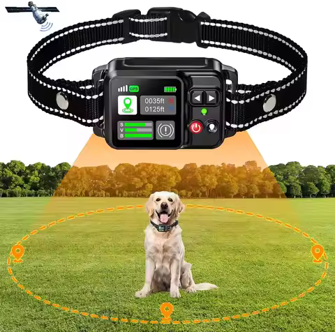 GPS Wireless Dog Fencing System - Electric dog fencing with GPS Electric Satellite Technology, Pet F