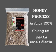 เมล็ดกาแฟดิบ/เมล็ดกาแฟสาร Honey process อาราบิก้าแท้100% เกรดAA จากดอยก้าจออาข่าห้วยแม่เลี่ยม ห้วยชม