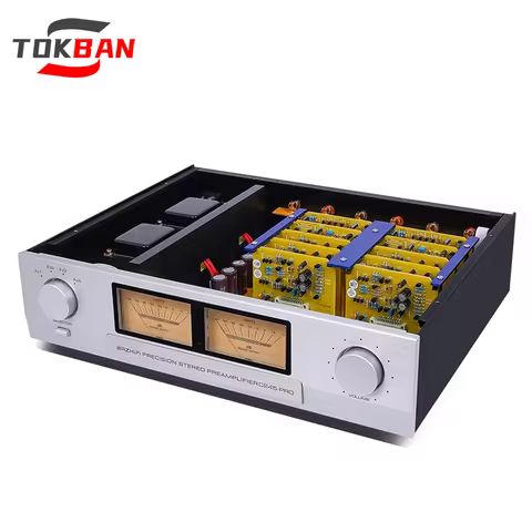 Tokban Accuphase C245 Replica 2-channel Fully Balanced Preamplifier XLR RCA Vu Meter with Remote Con