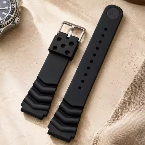 20mm/22mm Rubber Watch Band Waterproof Diver Strap for Seiko Watch Fashion Sport Replacement Wrist B