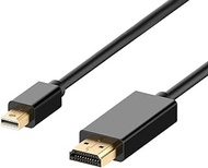 4Kx2K Mini DisplayPort DP to HDMI Cable, JR Joyreap 1.8M/6Ft Mini DisplayPort to HDMI AV HDTV Adapter for Apple iMac Mac Pro MacBook Air (Black)