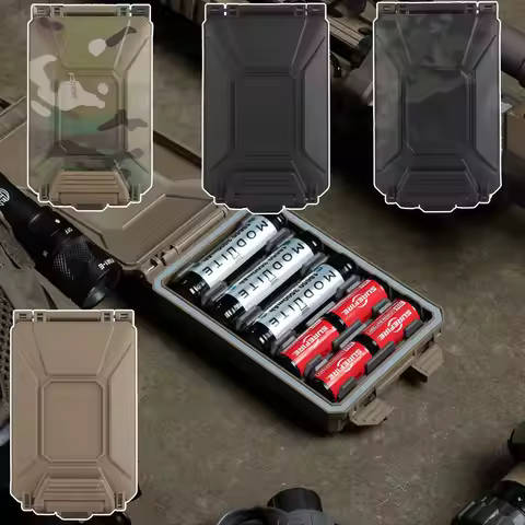 Tactical Battery Storage Box Modular Molle Hunting Vest Carry 18650/AAA/CR123A/16340/18350 Surefire 