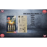 BKR6E-11 NGK Standard Spark Plug for Proton Waja, Honda City IDSI, Hyundai Atos, Getz, Matrix, Kia Citra (4pcs per set)