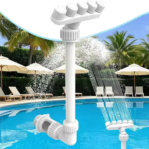 RMWIN-Five Nozzles Waterfall Sprinkler Forcooling 360° Direction Control Swimming Pool Accessories D