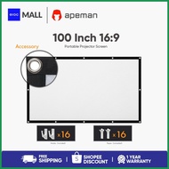 ﹊ ⛅ ➥ Apeman [PS100] 100 inch 16:9 Portable Projector Screen Wall Mounted Screen for Projector Home