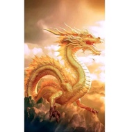 Print Poster, FIRE DRAGON, JUMBO Size, 70x100cm AND 100x150cm/Wall Decoration/ Print Painting WITHOU