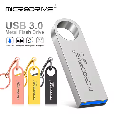 Metal USB 3.0 Flash Drive 128GB 256GB 512GB Flash Disk New Arrival Pendrive 16GB 32GB 64GB USB Flash