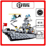Lego warships, lego military combat ship puzzles for children Smart Toy