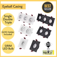 Sirim 7w LED GU10 Eyeball Casing Round Square Single Double Triple Black White