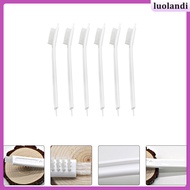 💇 6 Pcs White Nylon PP Cleaning Brushes with Long Handle for Juicer, Soymilk Maker, Coffee Grinder -