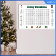 [RazecaMY] Christmas Words Search Poster Words Puzzle Poster 35.98x23.98inch Simple Setup Wall Game 