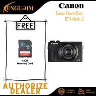 Canon PowerShot G7X Mark III / G7X III / G7XIII Digital Camera (Canon Malaysia 3 Years Warranty)