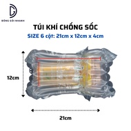 Packaging, plastic bags, shockproof airbags to protect goods, 6-column bags, size 16cm x 12cm x 6cm