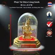 Four Faced Statue 6x8cm In Glass Cage - Neat Decoration, Easy To Decorate