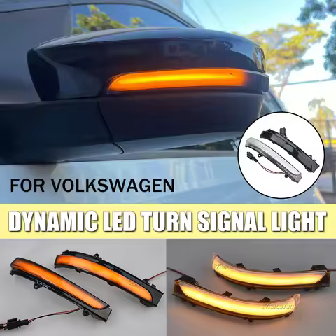 2Pcs Dynamic LED Flashing Arrow Rearview For Volkswagen GOL G6 G7 G8 FOX UP! POLO Golf 4.5 Vento Voy