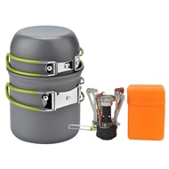 [qua]-Sale Camping Pots Cookware Set Portable Outdoor Cooking Tableware forHiking Trekking Picnic Fi