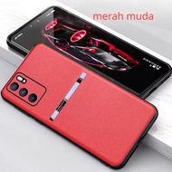 oppo reno 6 4g case casing softcase leather casing kulit - red oppo reno 6 4g