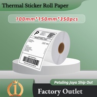 350pcs Roll A6 Thermal Paper Thermal Sticker AWB Thermal Shipping Label 100*150mm / 10*15cm 热敏打印贴纸 Consignment Note