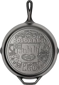Lodge 12 Inch Cast Iron Skillet – Pre-Seasoned Frying Pan with Teardrop Handle – Oven, Stovetop, Gri