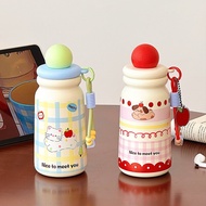 Water bottle Cute Thermos Cup Girl ins Small Portable Coffee Cup Straw Student School Portable water