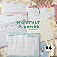 Monthly Planner A4 Note Paper