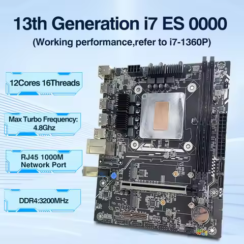 Micro-ATX Socket Intel Motherboard 13th CPU COMBO Kit Interposer Core CPU Q1J3(i7 ES 0000)12C16T 18M