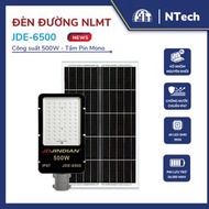 Solar street light JDE6500 – 500W | 36,000mAh lithium battery, lighting up to 18 hours