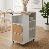 LOFT LIVING TAYLIA TERENCE Solid Wood Kitchen Cart Trolley