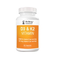 Dr. Berg's D3 & K2 Vitamin D3 K2 Supplement Purified Bile Salts - Spt Healthy Heart, Bone & Joint. D