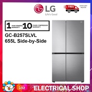 {FREE SHIPPING} LG 655L Side by Side GC-B257SLVL Platinum in Silver Finish Inverter Fridge GCB257SLVL (Peti Sejuk)