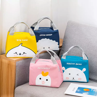🅷🆆 Cute Cartoon Portable Drawstring Bento Bag Thermal Functional Canvas Insulated Kawaii  Insulation Bag For Students Office Worker Lunch Box With Aluminum Foil thermal lunch bag/Fish Pattern Design Thermal Insulation Lunch Picnic Bag
