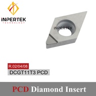 Insert DCGW 11 T3 PCD Pahat Bubut Diamond DCGW 11T3 Aluminiumm DCMT