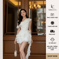 LINN&CO. Sexy 3D Floral Pleated Off-Shoulder Dress | REBEL 18