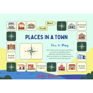 Game Places in A Town - Where in The City - Dice Game - Learning Materials For Babies - Jolie Store